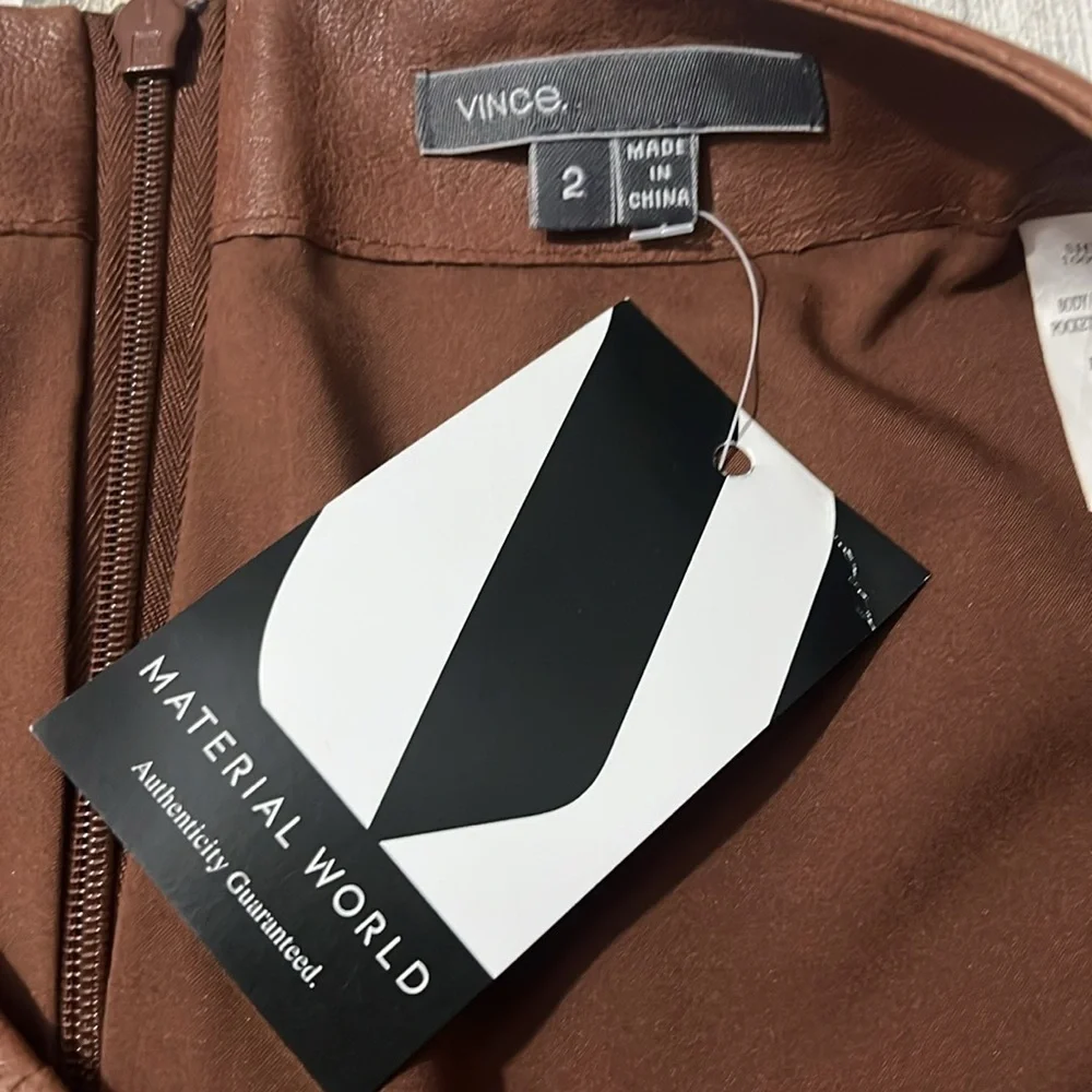 Vince Leather Skirt Size 2 - Picture 5 of 10